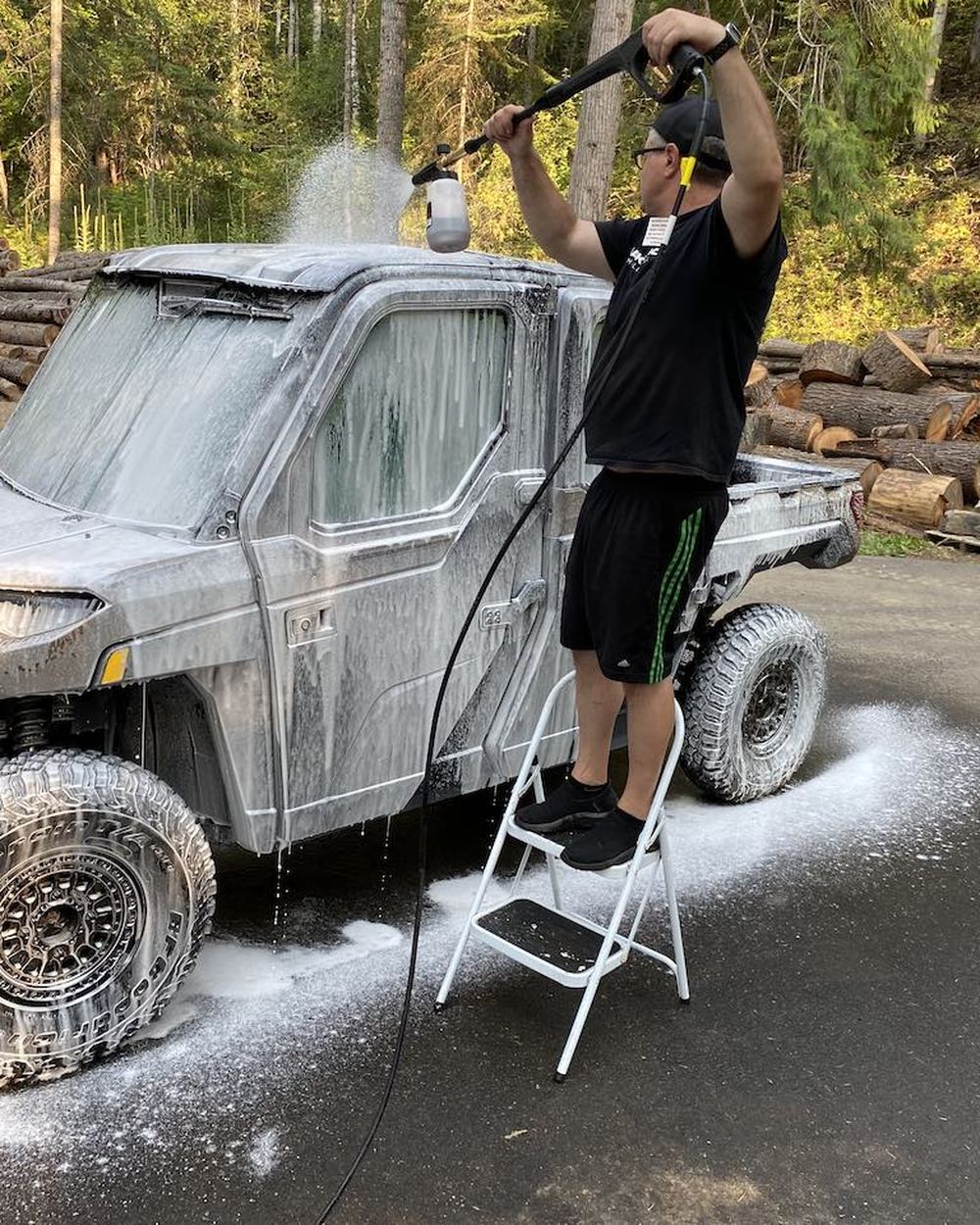 Suds-up on a UTV by Black Rock Mobile Detailing in Sandpoint, Idaho
