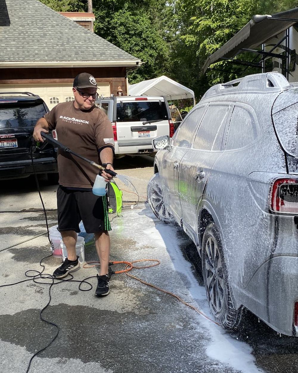 Driveway wash, full exterior by Black Rock Mobile Detailing in Sandpoint, Idaho