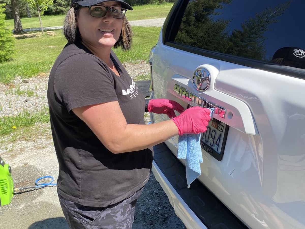 Truck exterior hand wash by Black Rock Mobile Detailing in Sandpoint, Idaho